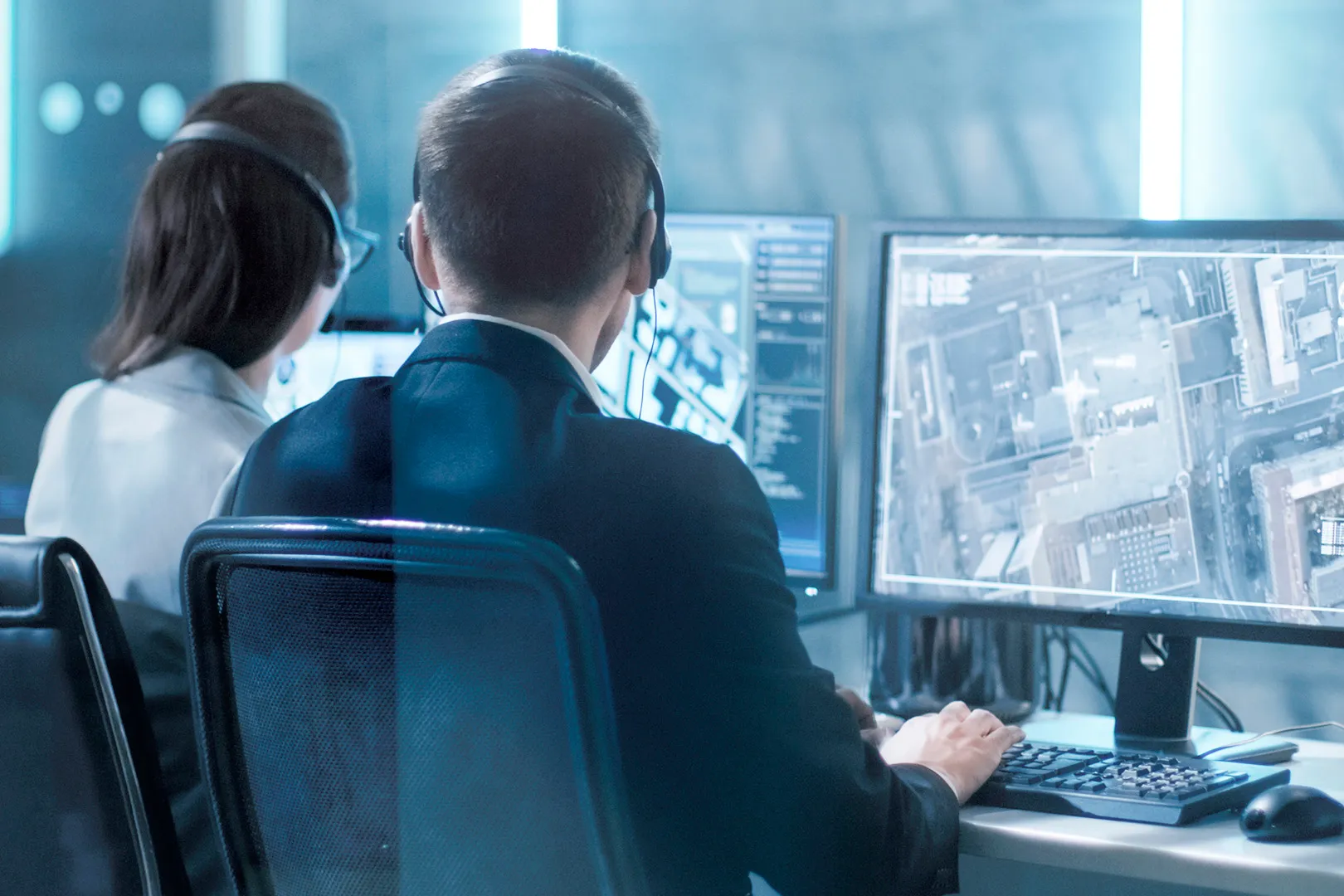 Security operations control room